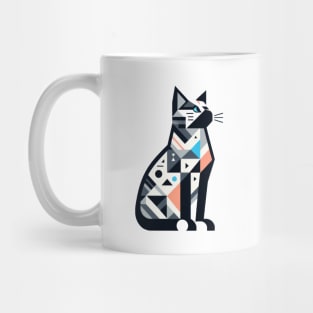 Geometric Cat Design Mug